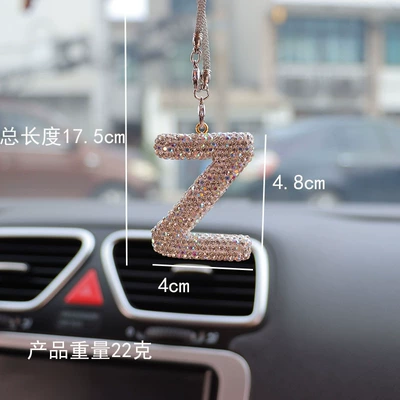 pendant pendant Car hanging - z-letter-car-pendant-ab-color-transparent-diamond