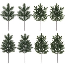 仿真植物圣诞松枝绿植仿真花人造松针万圣节装饰摆件插花配件批发