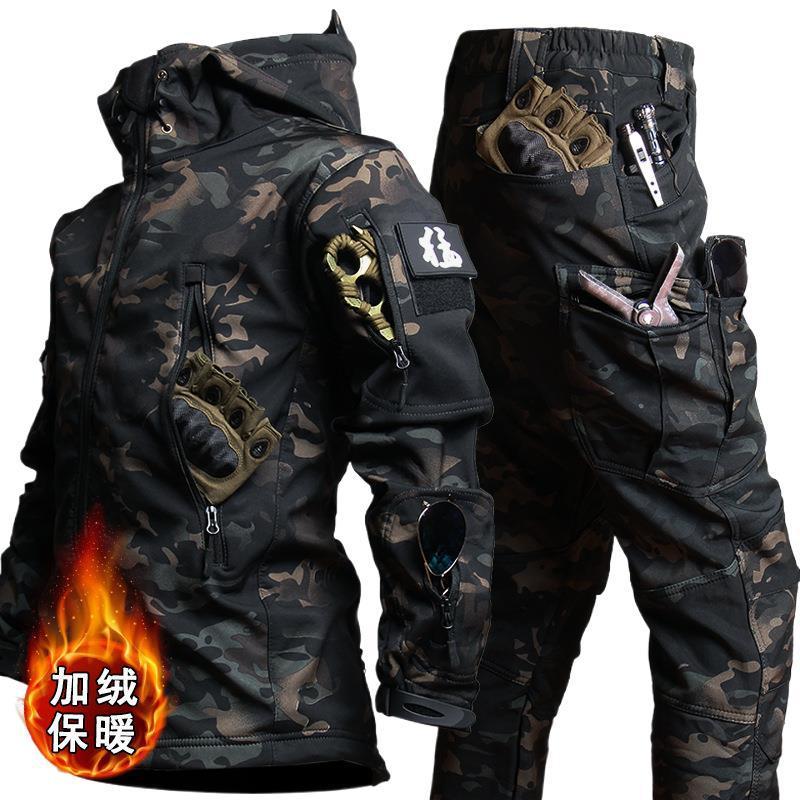 2025机能风户外冲锋衣男款工装外套秋冬季夹克防水防风登山服美式|undefined