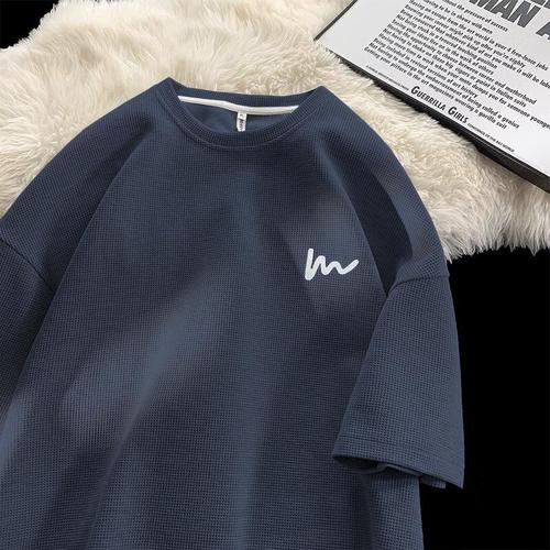 Men's Summer 2024 New Arrival Streetwear Trendy Loose Half-Sleeve T-Shirt Printed Clothing