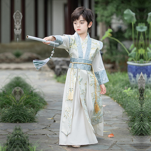 Boys' Hanfu 2024 New Spring and Autumn Style Ancient Style Year of the Dragon Children's Costumes Senior Knight Chinese Performance Suits Wholesale