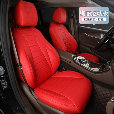 2026-2015 Mercedes-Benz Glc E-Class Modelə uyğun (Original) oturacaq örtükləri - original-car-texture-nappa-leather-bright-red-please-note-the-model-year-when-placing-an-order