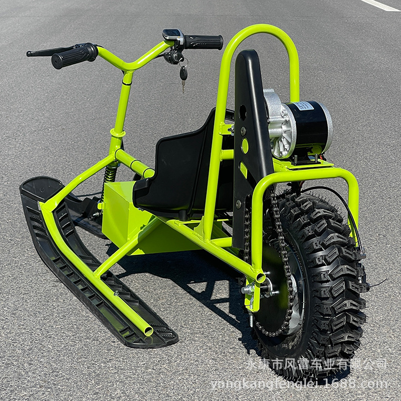 Kart Eléctrico para Nieve de Hierro y Plástico con Transmisión por Eje