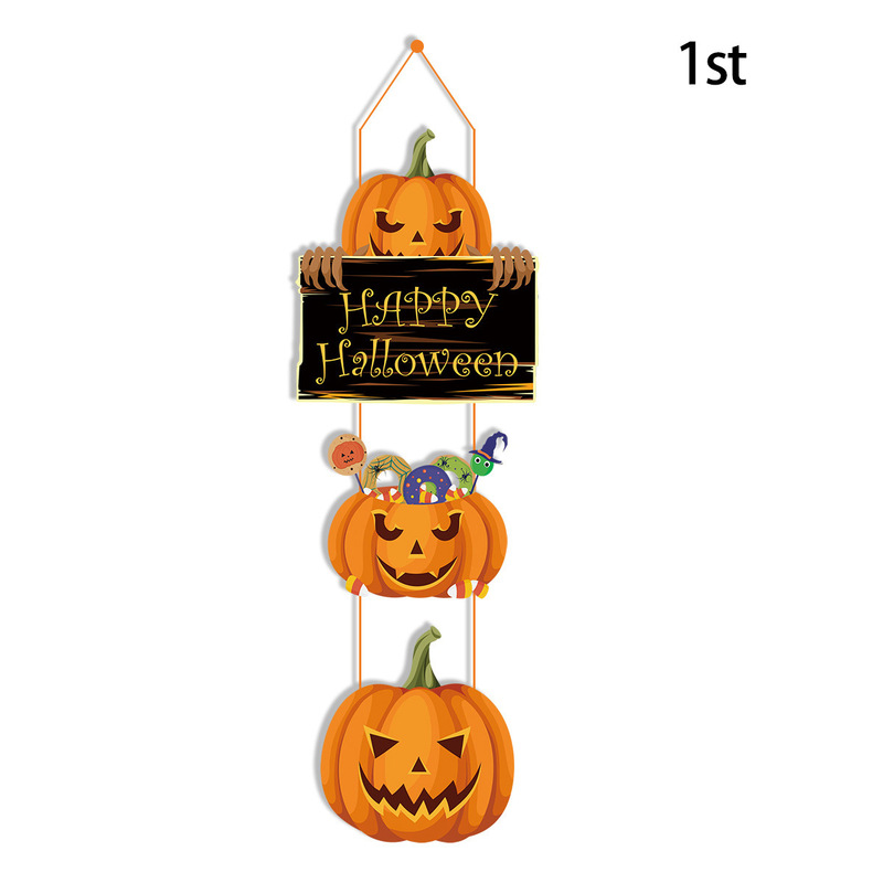 国境を越えた新型ハロウィーンパーティー装飾カボチャ魔法帽門掛鬼節シーン配置ストラップストラップ用品|undefined