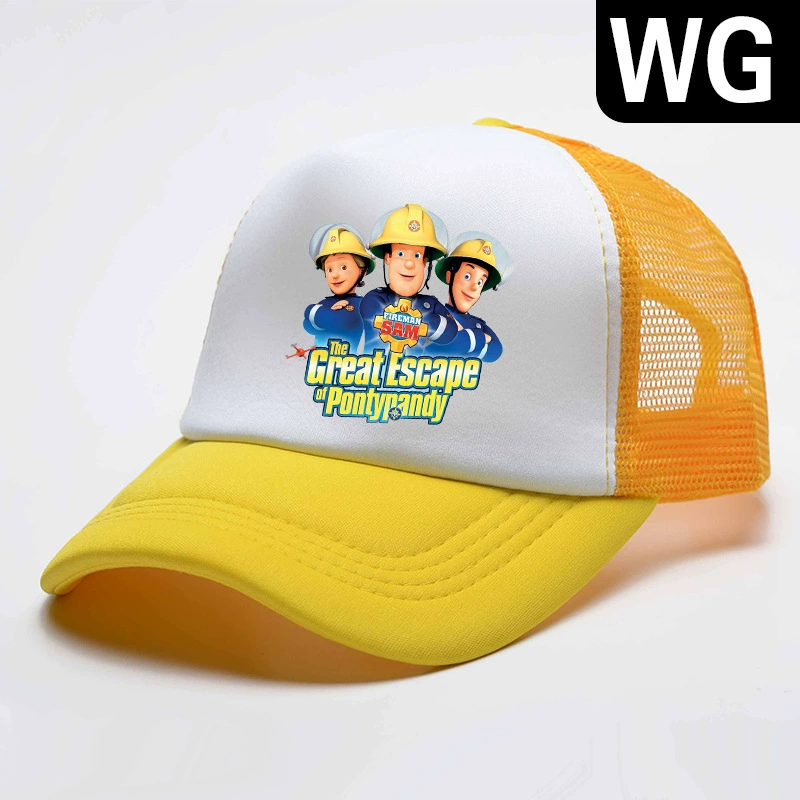 2021 Fashion New Fireman Sam Cartoons Kids Adjustable Baseball Cap Children Boys Girls Mesh Hat Baby Sun Hat boots baby accessories	