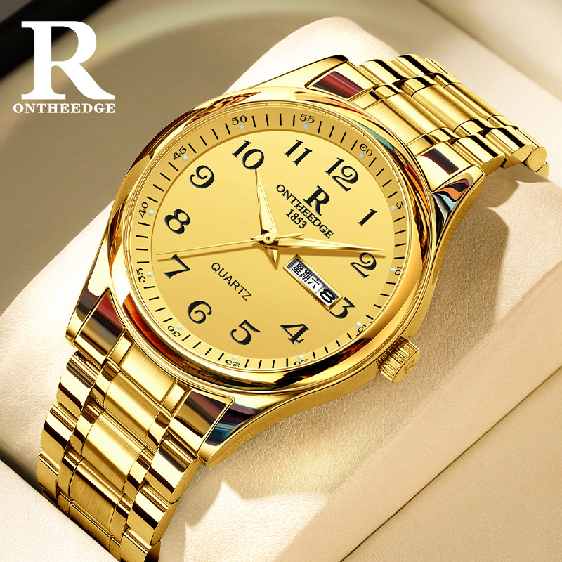 Elderly Watches for Men and Women, Couples Mechanical Large Digital Watches, Swiss Genuine Fully Automatic Large Digital Quartz Gold Watches