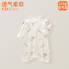 赤ちゃんの服の赤ちゃんの春秋の長袖の寝衣の乳幼児は蹴りを防ぎます。