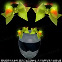 Модное украшение для шлема со светящимся бантом, 3D-съемные кошачьи уши для украшения электрического скутера, персонализированный шлем с кошачьими ушками.