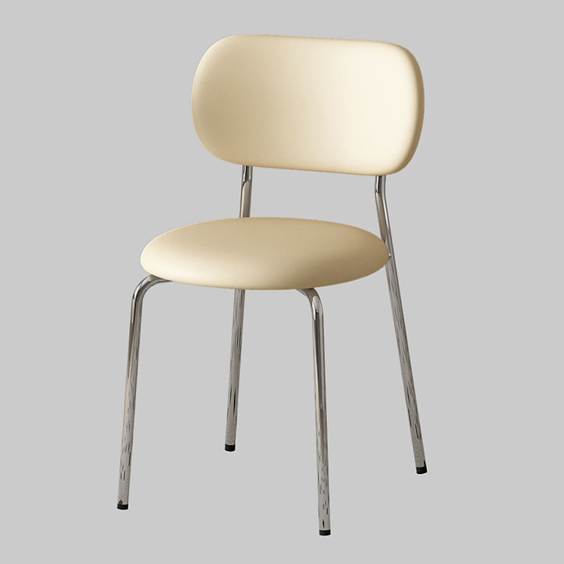 Silla de respaldo nórdica simple y moderna silla de comedor casera de lujo ligera medieval silla de viento de crema mesa de comedor silla de ocio