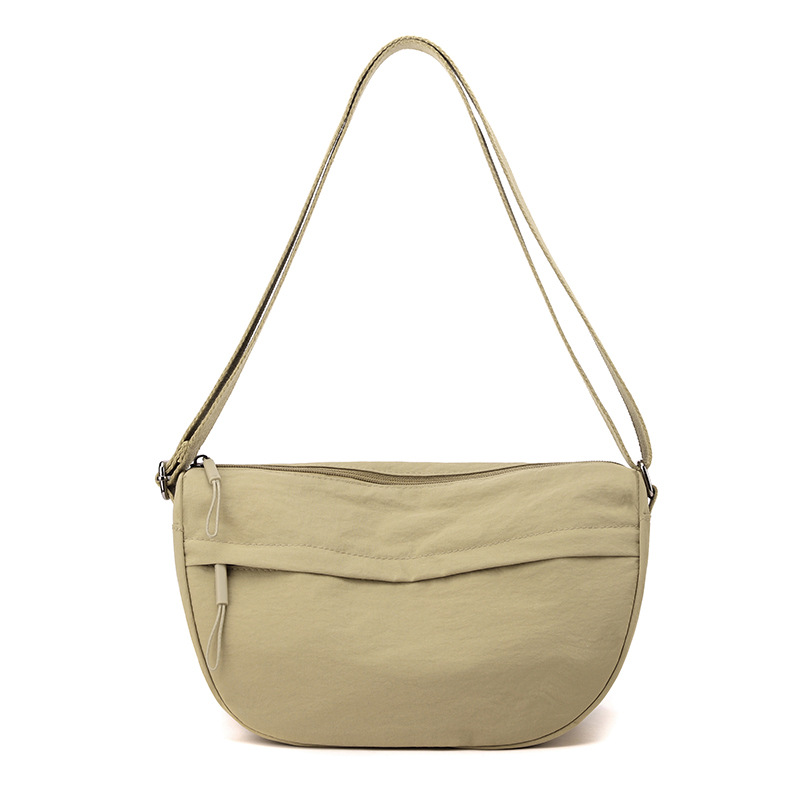 Japanese Spring and Summer Water-repellent Nylon Cloth Bag Women's Casual All-match Shoulder Crossbody Bag Nylon Lightweight Practical Saddle Bag