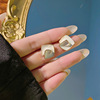 Brand silver needle, universal earrings, silver 925 sample, Japanese and Korean, simple and elegant design