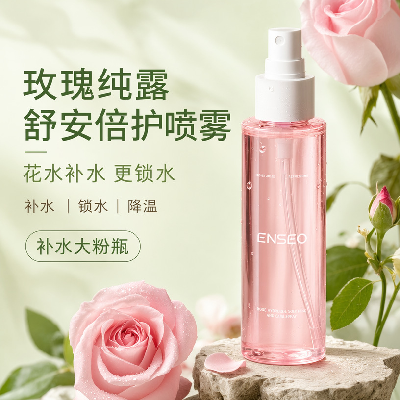 ENSEO Rose Pure Dew Shu'an Double Care Spray Toner Moisturizing Solution Refreshing and non-greasy Lotion