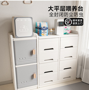 Simai'Ao Kidsren's Toy Storage Cabinet Floor-Standing Baby Organizer Multi-Layer Storage Rack Household Baby Products Feeding Table