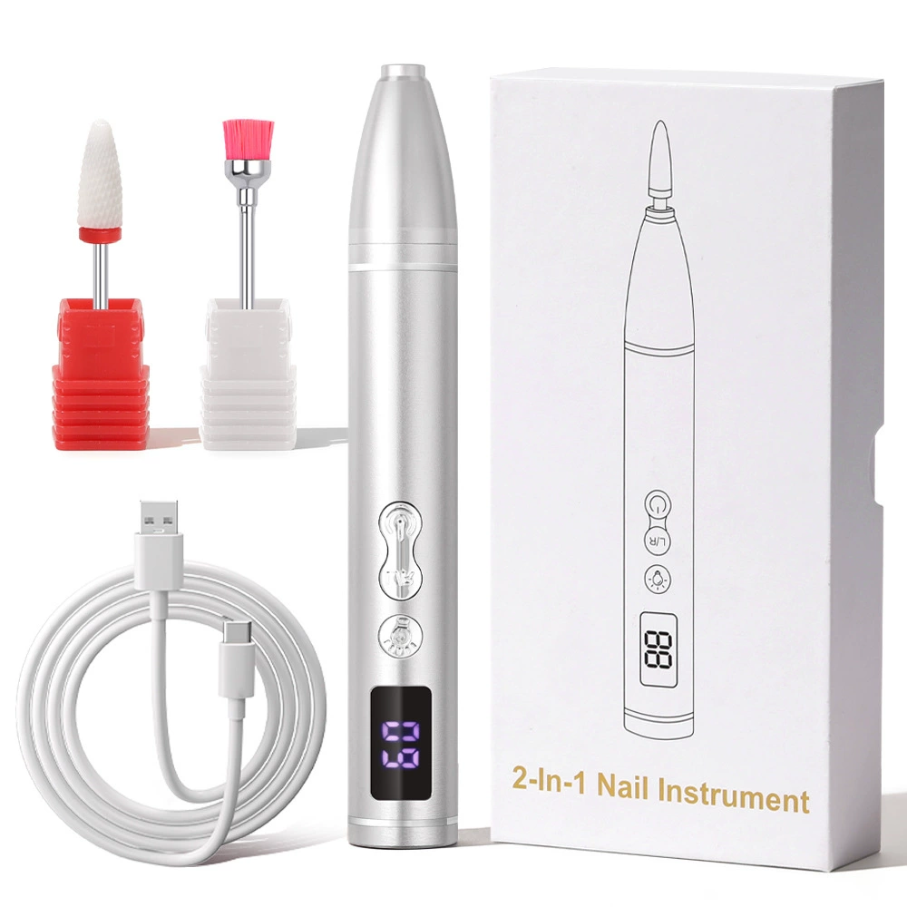Electric Nail Drill Machine, multi-model sanding/milling kit, USB portable, 0.6 kg