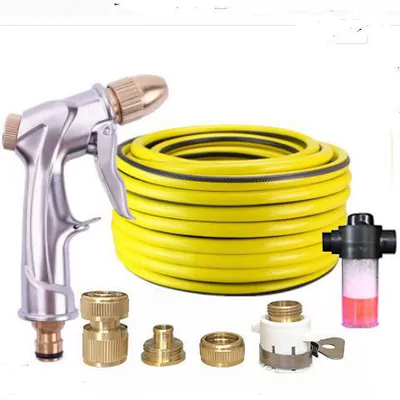 gun high pressure water gun household | High pressure car wash water gun - all-copper-water-gun-copper-joint-10m-antifreeze-hose-foam-pot