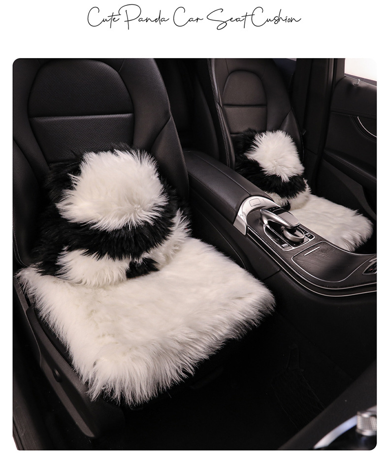 Cross-Border Popular Long-Haired Panda Pillow Car Plush Cushion Chair Cushion Internet Celebrity Angry Cute Red Panda