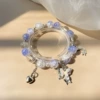 Star Moon Blue Butterfly Love Bracelet #SZ645