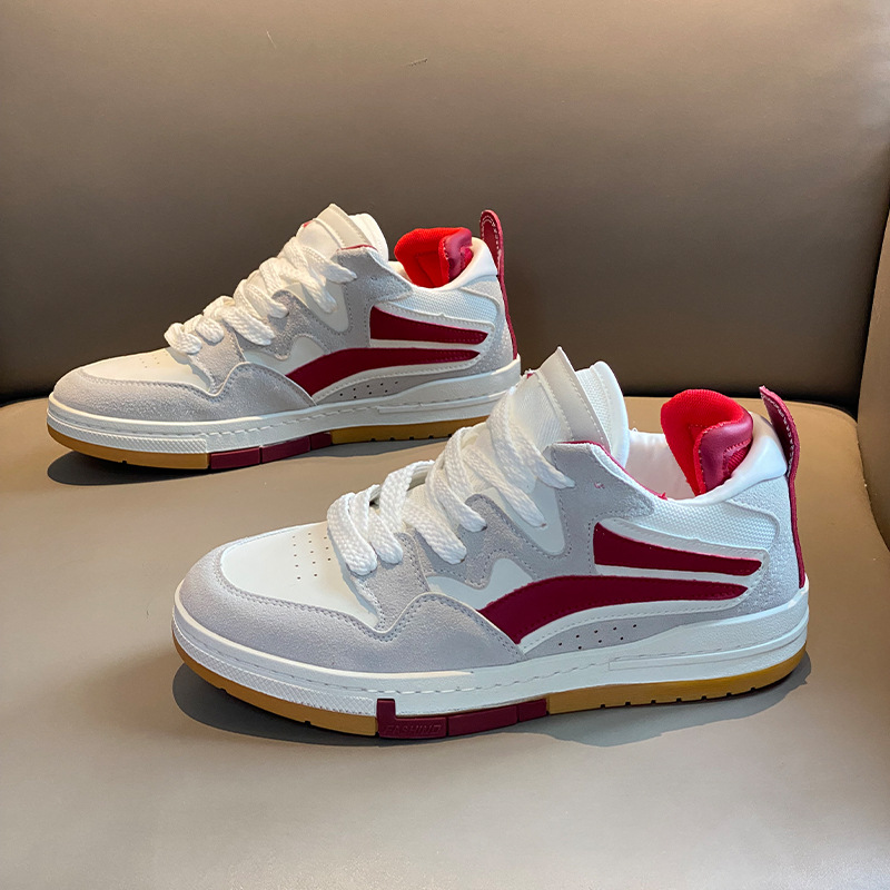 Trendy Men's Sneakers 2025 New Low-Top Color-Blocking Soft Shock-Absorbing Comfortable Popular Classic Casual Sports Shoes