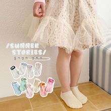 儿童袜子批发春夏薄款多巴胺糖果色透气船袜男女宝宝纯色无骨棉袜