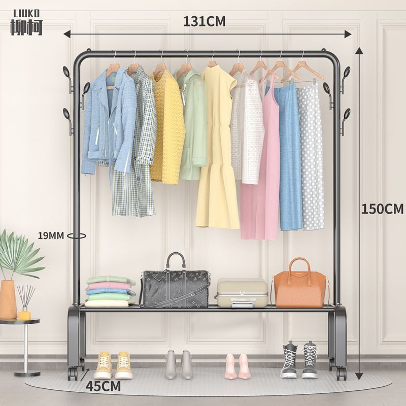 Percha de piso interior varilla de secado de balcón percha de ropa de dormitorio simple percha de ropa de una sola varilla percha de colcha percha de ropa