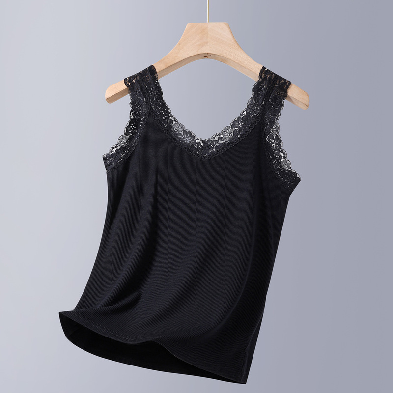 Lace-Trimmed High-Elastic Top, Professional Wear, Inner Layering Shirt, 2026 Spring and Summer New Style, Soft Camisole for Women to Wear Outside Lace-Trimmed High-Elastic Top, Professional Wear, Inner Layering Shirt, 2026 Spring and Summer New Style, Soft Camisole for Women to Wear Outside