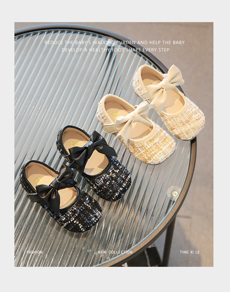 Korean version of Little Fragrant Wind Girls' Single Sweet Princess Shallow Mouth Leather 2023 Spring Children's Shoes_voghion.com