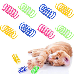 Internet Celebre Hot Selling Kitten Spiral Coil Cat Spring Cat Toy Color Spring Pet Toy Interactive Toy