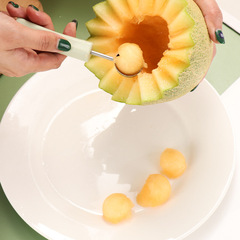 Three-in-one fruit scooper, multifunctional melon and fruit carving knife, kitchen fruit and vegetable seed removal, meat scooping, ice cream scooper