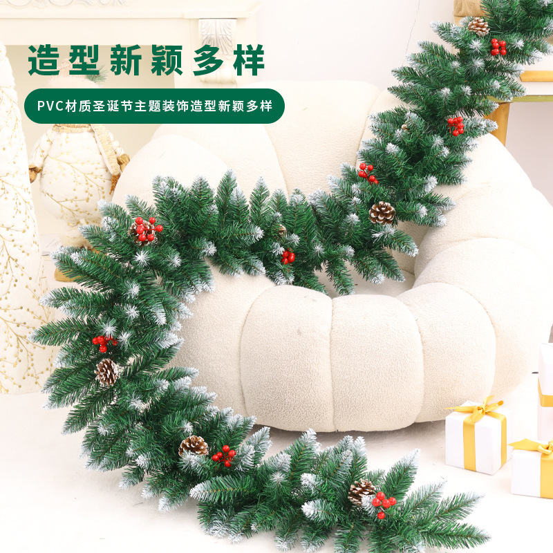 メーカー直販2.7メートルクリスマス暗号化pvcグリーン藤条ホテルデパートのショーウインドーのドア飾り飾り飾り|undefined