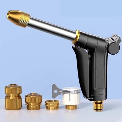 Strong Pressure for Washing and | High pressure car wash water gun - all-metalupgraded-poly-pressure-long-lance-metal-four-joint-connector