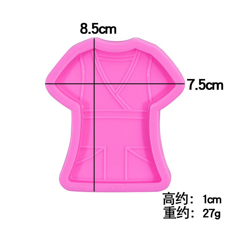 Girasol oso forma molde de silicona líquida traje de enfermera amor bricolaje llavero colgante silicona resina epoxi