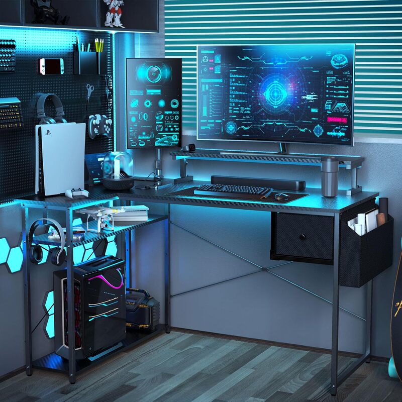 E-sports table game table with power socket with storage home office computer desk workbench desk