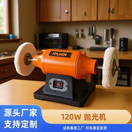 定制电动抛光机150mm双头布轮抛光低速抛光机立式抛光机首饰抛光