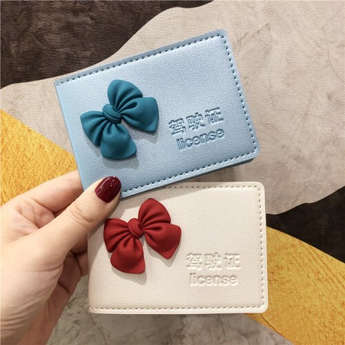 Cute driver's license leather case for women Internet celebrity creative car driver's license protective cover two-in-one motor vehicle license