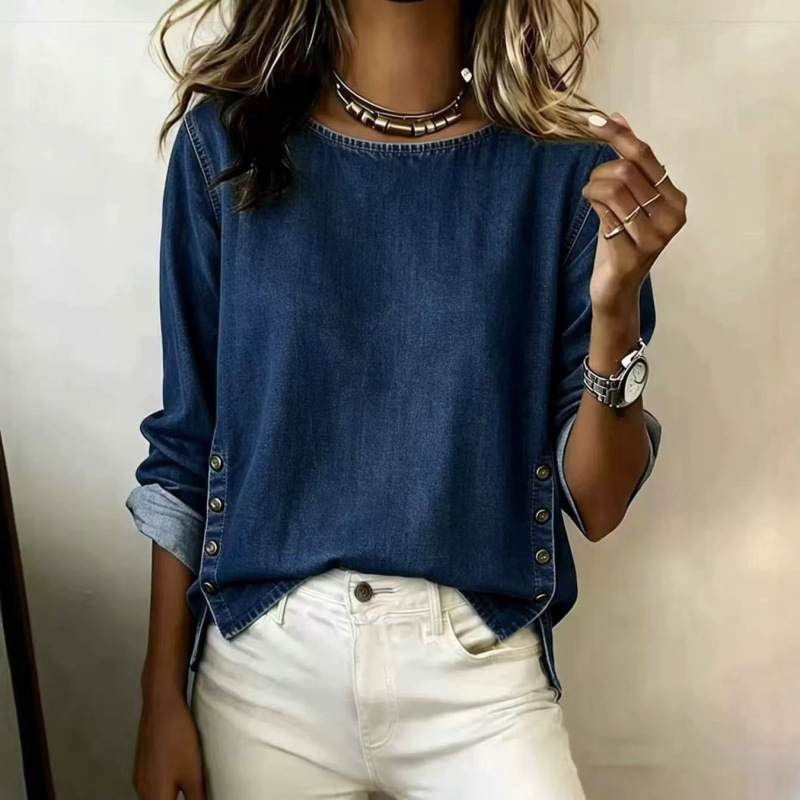 2026 New Amazon Temu Aliexpress Cross-Border New Denim Shirt Europe and America 2026 New Amazon Temu Aliexpress Cross-Border New Denim Shirt Europe and America