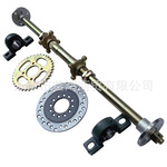 DIY改装箱子卡丁车配件 三轮沙滩车61-74厘米加粗后轴后桥5寸法兰