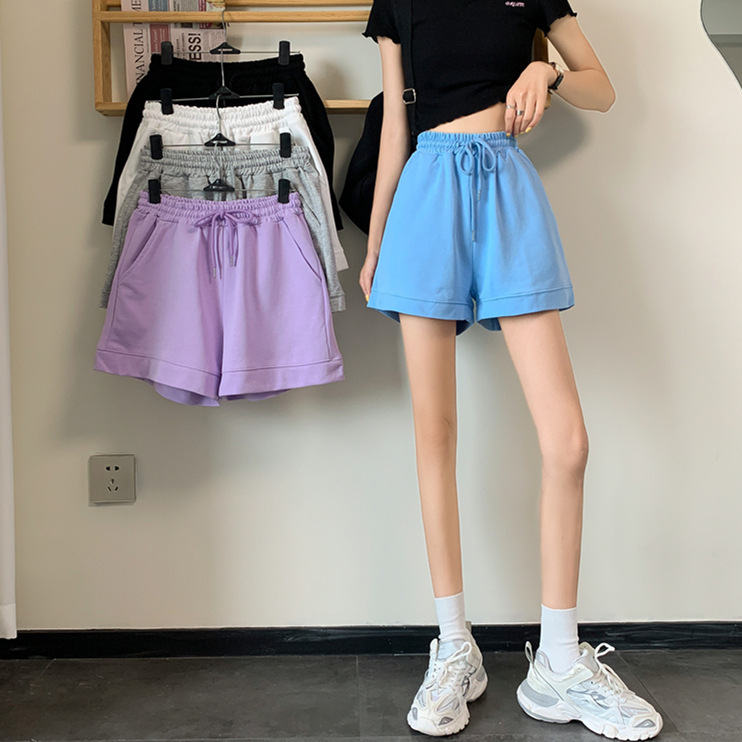 Sweatpants Shorts Women's Wide-Leg Sports Style Short Summer Thin Three-Point Casual High-Waisted Women's Pants This Year's Popular Pants Sweatpants Shorts Women's Wide-Leg Sports Style Short Summer Thin Three-Point Casual High-Waisted Women's Pants This Year's Popular Pants