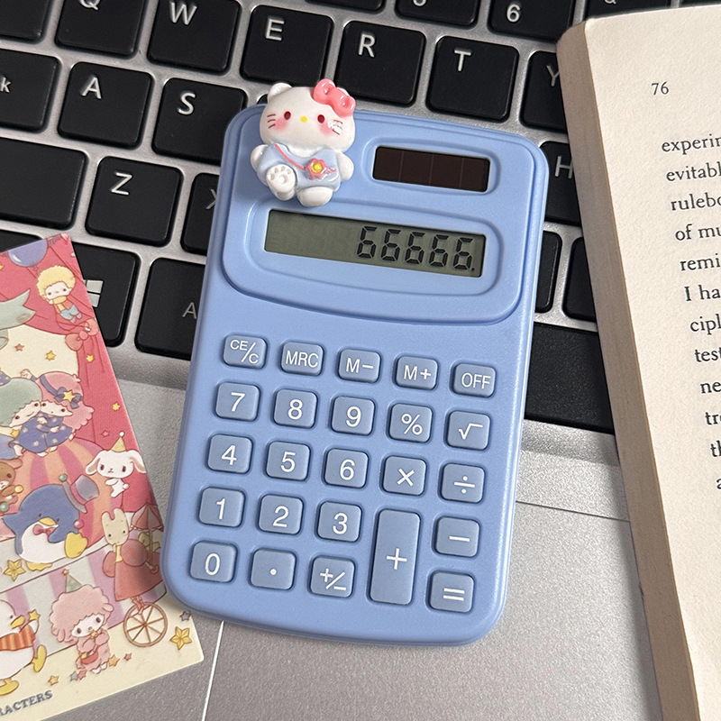 Calculadora de dibujos animados lindo creativo estudiante cultura de oficina producto de alto valor mini computadora portátil al por mayor