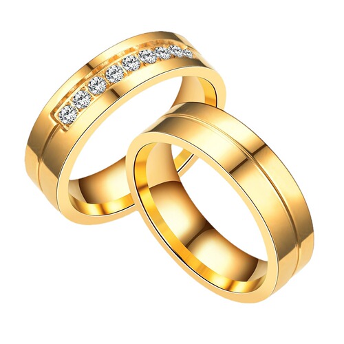 Stylish Accessories: Stainless Steel Diamond-Inlaid Couple Rings, European & American-Style Titanium Steel Zircon Rings, Korean-Style Hand Jewelry—Wholesale