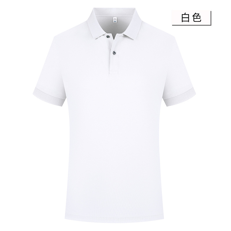 200G sensación de seda fría camiseta polo camiseta de verano impresa logotipo de manga corta ropa de trabajo personalizada para hombres y mujeres
