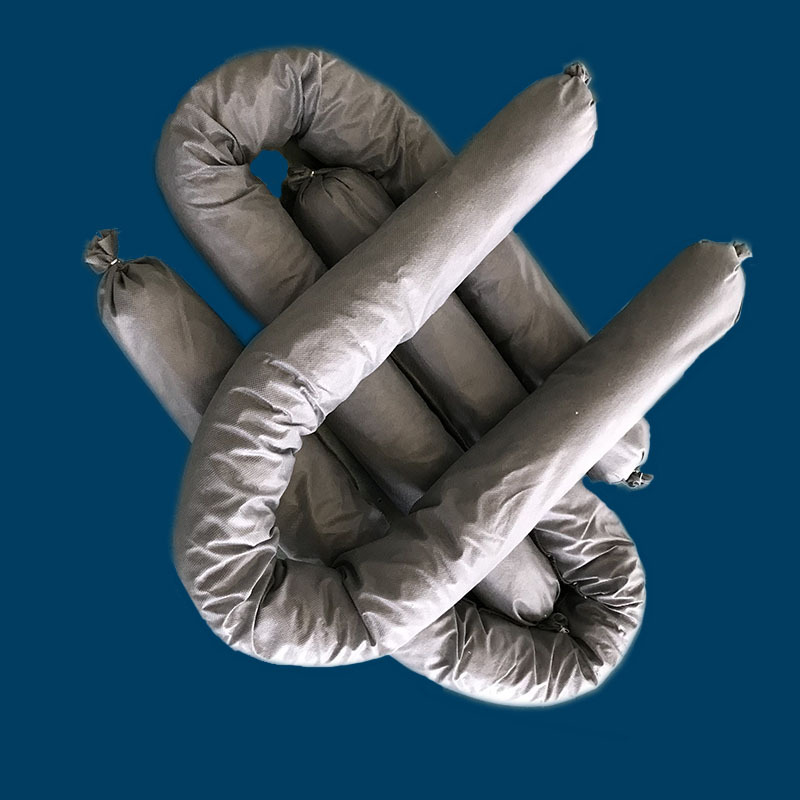 灰色吸油棉条 吸油吸水棉条 吸油棉吸油索 围油拖栏7.6cm*1.2m