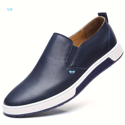 men's Navy Blue Slip On Loafers Casual Stylish Low Top