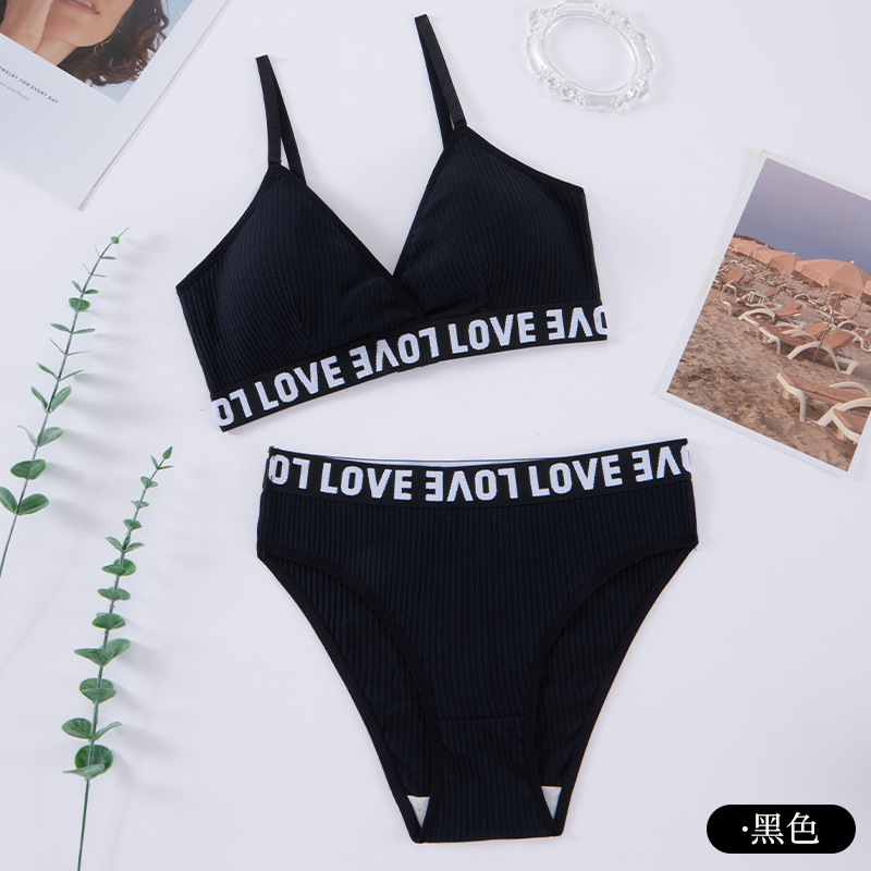 Conjunto de ropa interior sexy transfronteriza, puro deseo, ropa interior push-up transpirable y agradable para la piel para mujer, conjunto de calzoncillos al por mayor