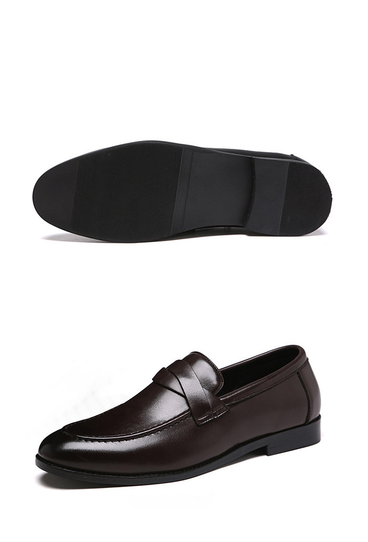 Young small leather shoes slip-on men's shoes casual shoes_voghion.com