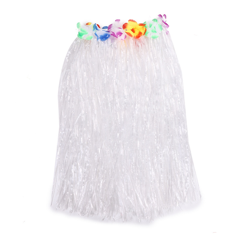 Fuente de fábrica al por mayor de falda de paja hawaiana para adultos y niños de actividad general vestido de falda de paja de una sola capa