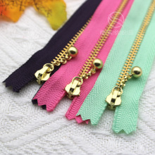日本YKK3号金属拉链 金铜闭尾无锁钱包手工DIY拉链 活动水滴拉头