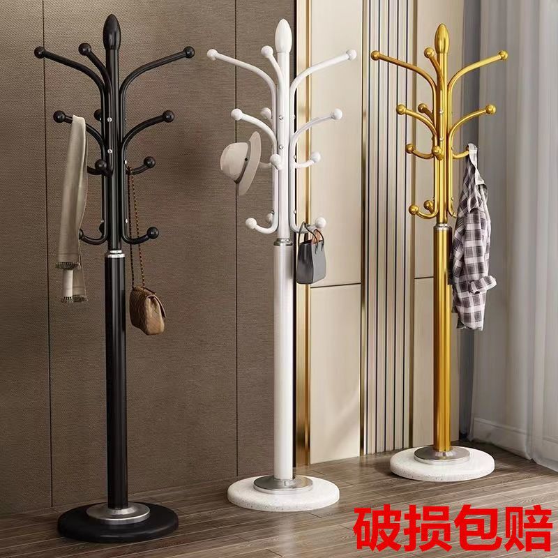 Marble Coat Rack, Accessible Luxury Bedroom Clothes Drying Rack, Floor-Standing Vertical Clothes Rack, Hanging Bag, Household Simple Clothes Rack