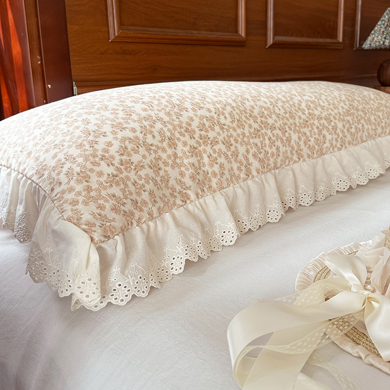 Algodón de doble hilo doble larga funda de almohada de 1.5m todo el algodón funda de almohada estilo coreano pareja alargada funda de almohada interior image 10