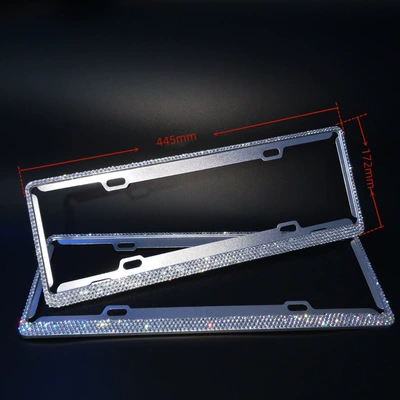 License plate holder/license plate holder Frame Aluminum Alloy Diamond License Plate Frame