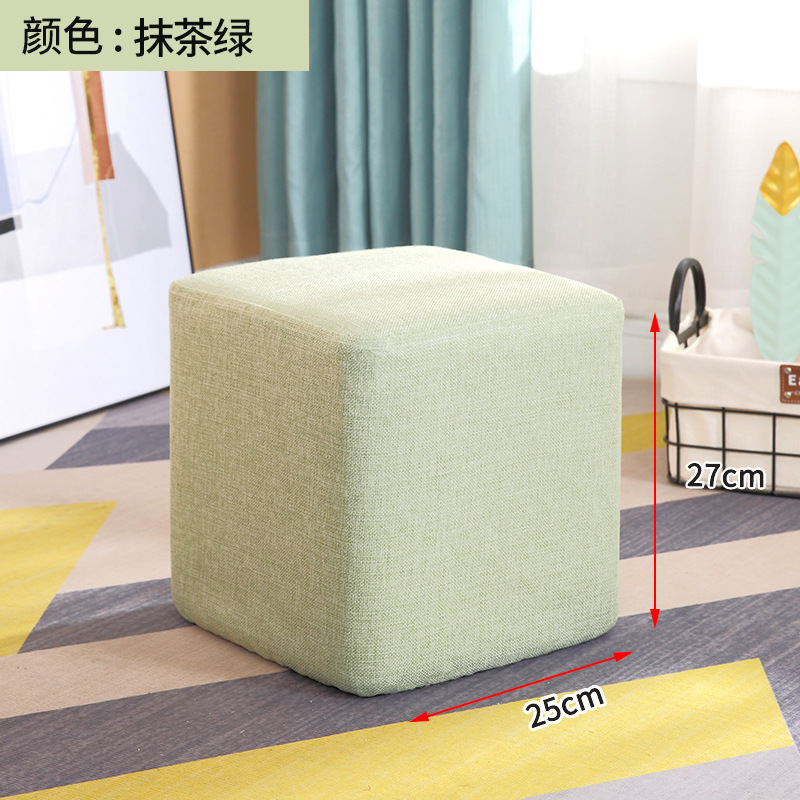 Taburete pequeño Internet celebridad hogar tela taburete bajo sala de estar creativa sofá taburete lindo taburete redondo zapatos Cambio de heces perezoso banco pequeño